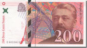 France 200 Francs Eiffel, Undated (1995), Fayette:75.1, KM:159a -