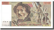 France 100 Francs Delacroix, Fayette:69.2c, KM:154a -