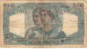 France 1000 Francs Minerve et Hercule, N.261, Fayette:41.13 -