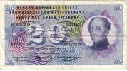 Suisse 20 Franken Billet, 1961-10-26, KM:46l -