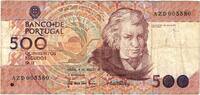Portugal 500 Escudos Billet, 1989-10-04, KM:180c -