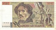 France 100 Francs Delacroix, U.122, Fayette:69.11, KM:154c -