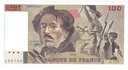 France 100 Francs Delacroix, J.177, Fayette:69bis.2c, KM:154e -