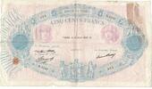 France 500 Francs Bleu et Rose, D.2542, B, Fayette:30.38, KM:66m -
