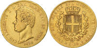 Italie 20 Lire Charles-Albert, Genoa, Or, KM:131 -