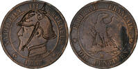 France 10 Centimes Napoléon III, Satirique, Strasbourg, Bronze -