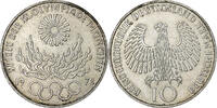 République fédérale d'Allemagne 10 Mark Munich, Argent, KM:135 -