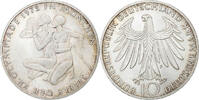 Allemagne 10 Mark Munich Olympics, Stuttgart, Argent, KM:132 -