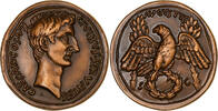 France Medaille Reproduction Monnaie Antique, Auguste, Cuivre -