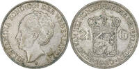 2-1/2 Gulden 1930 Niederlande Wilhelmina I, Silber, SS+ SS+