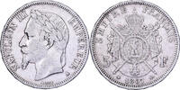 5 Francs 1867 A Frankreich Napoleon III, Paris, Silber, S+, Gadoury:739 S+