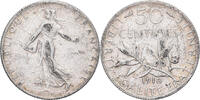 France 50 Centimes Semeuse, Paris, Argent, Gadoury:420, KM:854 -