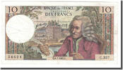 France 10 Francs Voltaire, 1967-07-06, Fayette:62.27, KM:147c -