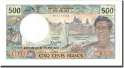 Tahiti 500 Francs Billet, Undated (1970-85), KM:25b2 -