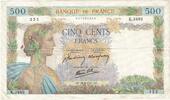 France 500 Francs 1941 La Paix, 1941-08-28, Fayette:32.21, KM:95b TB+
