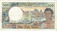 Tahiti 500 Francs Billet, papeete, KM:25d -
