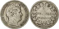 France 5 Francs Monnaie, Louis-Philippe, Strasbourg, Argent -