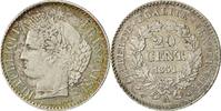 France 20 Centimes Monnaie, Cérès, Paris, Argent, Gadoury:303 -
