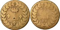 France Decime Monnaie, Louis XVIII, Strasbourg, Bronze -