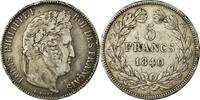 France 5 Francs Monnaie, Louis-Philippe, Rouen, Argent -