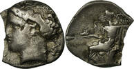 Tétrobole Monnaie, Bruttium, Terina (300 BC), Terina, nymph, Argent -