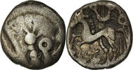1/4 Statère Monnaie, Bellovaques, Argent, Delestrée:manque. -