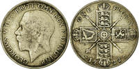 Grande-Bretagne Florin, Two Shillings Monnaie, George V, Argent -