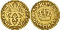 Danemark 2 Kroner Monnaie, Christian X, Copenhagen -