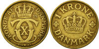 Danemark Krone Monnaie, Christian X, Copenhagen, Aluminum-Bronze -