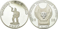 République démocratique du Congo 10 Francs Monnaie, CONGO, DEMOCRATIC REPUBLIC, Silver Plated Copper -