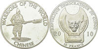 République démocratique du Congo 10 Francs Monnaie, CONGO, DEMOCRATIC REPUBLIC, Silver Plated Copper -