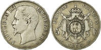 France 5 Francs Monnaie, Napoleon III, Napoléon III, Strasbourg -