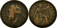 Grande-Bretagne Penny Monnaie, George V, Heaton, Bronze, KM:810 -