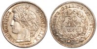 France 20 Centimes Monnaie, Cérès, Paris, Argent, KM:758.1 -