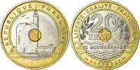 France 20 Francs Monnaie, Jeux Méditerranéens, Tri-Metallic -