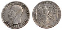 Albanie 5 Lek Monnaie, Albania, Vittorio Emanuele III, Rome, Argent, KM:33 -