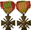 France Médaille Croix de Guerre, Très bon état, Bronze, 36 -