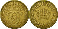 Danemark 2 Kroner Monnaie, Christian X, Copenhagen -