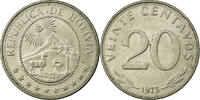 Bolivie 20 Centavos Monnaie, Nickel Clad Steel, KM:189 -