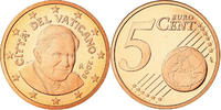 Cité du Vatican 5 Euro Cent Proof, Copper Plated Steel, KM:377 -