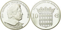 Monaco 10 Euro Honoré II - Titre princier, BE, Argent -