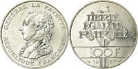 France 100 Francs Monnaie, Lafayette, Argent, Gadoury:902, KM:962 -