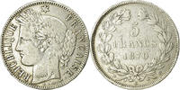France 5 Francs Monnaie, Cérès, Bordeaux, Argent, Gadoury:742 -