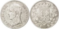 France 5 Francs Monnaie, Charles X, Lyon, Argent, KM:728.4 -