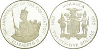 Jamaïque 25 Dollars Monnaie, Jamaica, Elizabeth II, Franklin Mint, Proof -