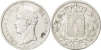 France 5 Francs Monnaie, Charles X, Rouen, Argent, KM:728.2 -