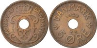 Danemark 5 Öre Monnaie, Christian X, Copenhagen, Bronze, KM:828.2 -