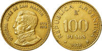 Argentine 100 Pesos Monnaie, Aluminum-Bronze, KM:82 -