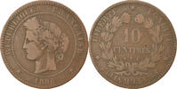 France 10 Centimes Monnaie, Cérès, Paris, Bronze, Gadoury:265a -