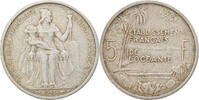 Établissements français de l'Océanie 5 Francs Monnaie, FRENCH OCEANIA, Paris, Aluminium, KM:4 -